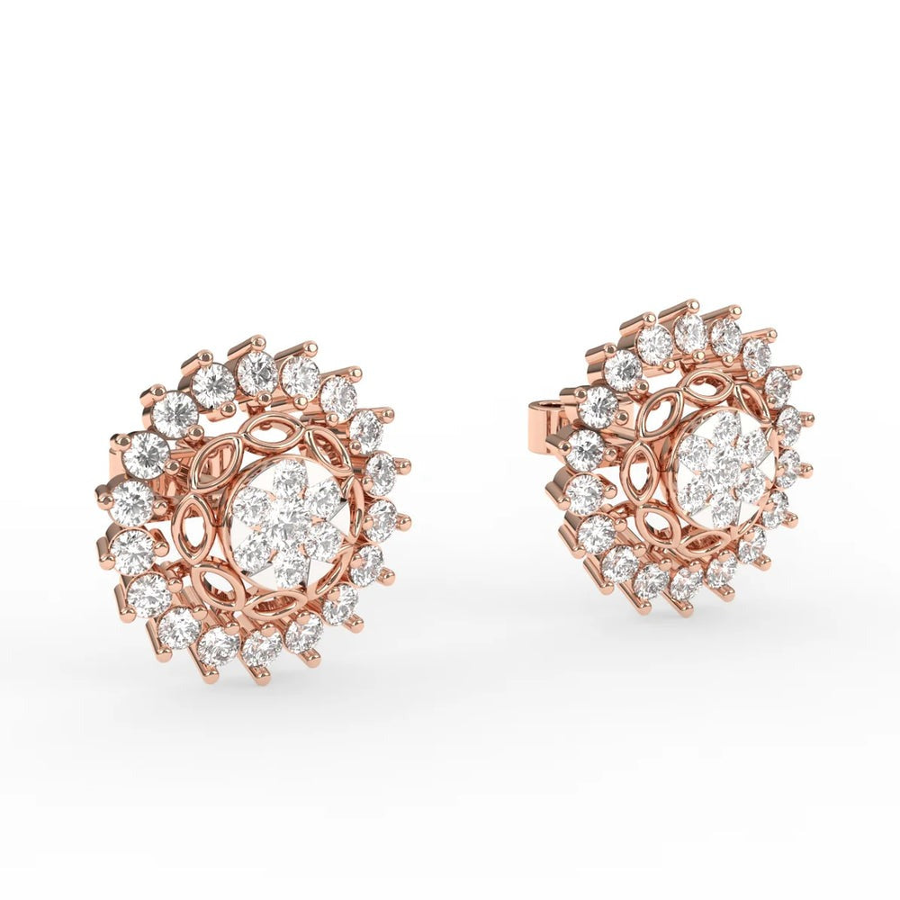 Mystic Lab Diamond Studs Earrings