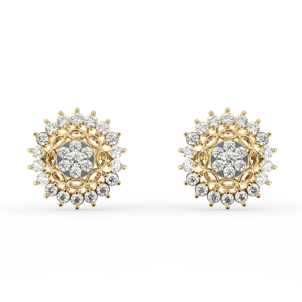 Mystic Lab Diamond Studs Earrings