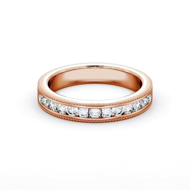 Nina Vintage Half Eternity Round Lab Diamond Channel Set Ring