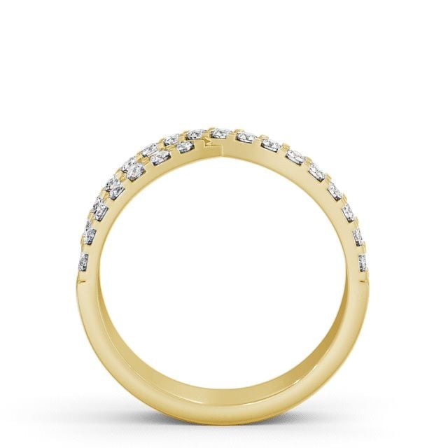 Nina Half Eternity 0.33ct Round Moissanite Cross Over Ring