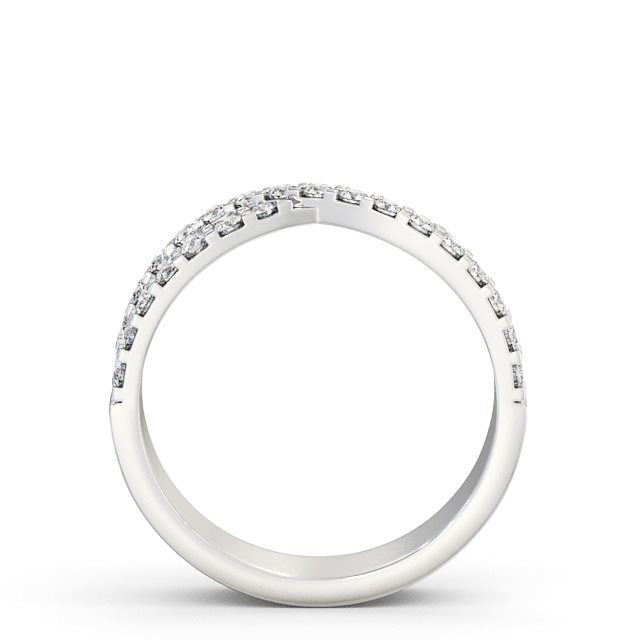 Nina Half Eternity 0.33ct Round Moissanite Cross Over Ring
 