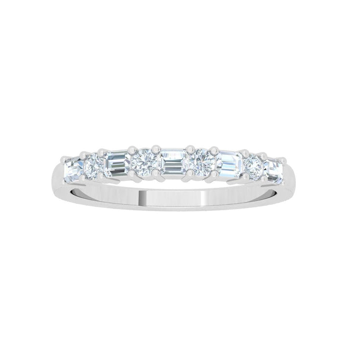 Nova Luxe Moissanite Wedding band White Gold