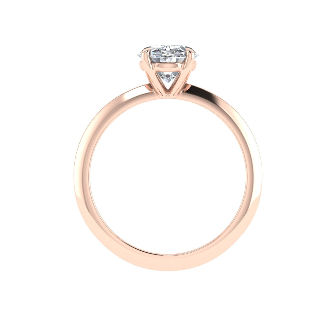 Obsession Oval Cut Solitaire Moissanite Engagement Ring Rose Gold