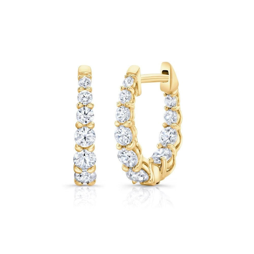 Olivia Lab Diamond Huggies Earrings