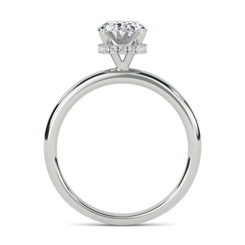 Oval Hidden Halo Lab Grown Diamond Ring