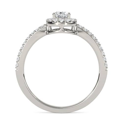 Oval Shoulder Set Ring With Matching Band Lab Grown Diamond Ring