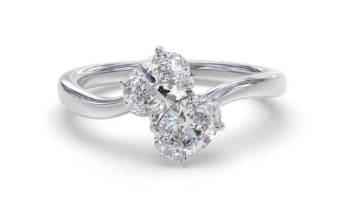 Oval Two Stone Lab Grown Diamond Ring