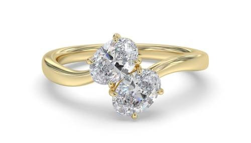 Oval Two Stone Lab Grown Diamond Ring