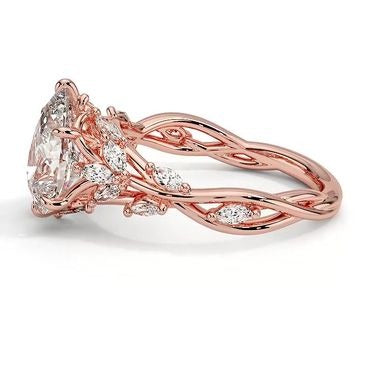 Overture 6-Prong Pear Secret Garden Moissanite Engagement Ring Rose Gold