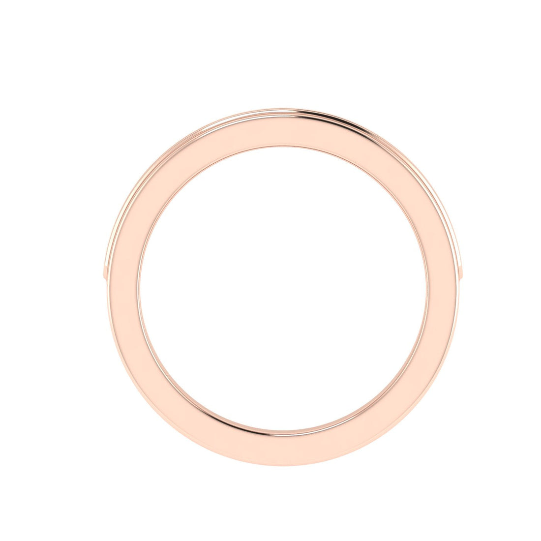 Pavé Half Eternity Pavé Moissanite Wedding Band Rose Gold