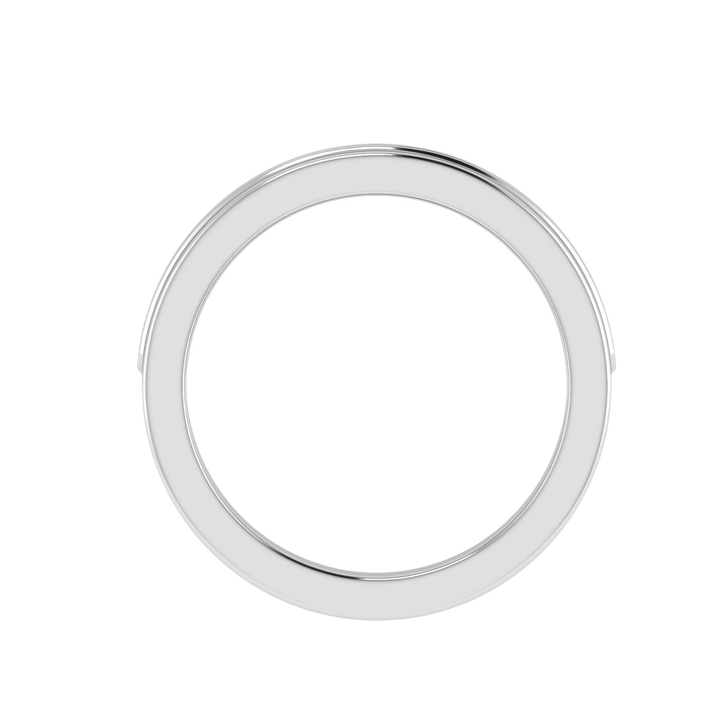 Pavé Half Eternity Pavé Moissanite Wedding Band White Gold