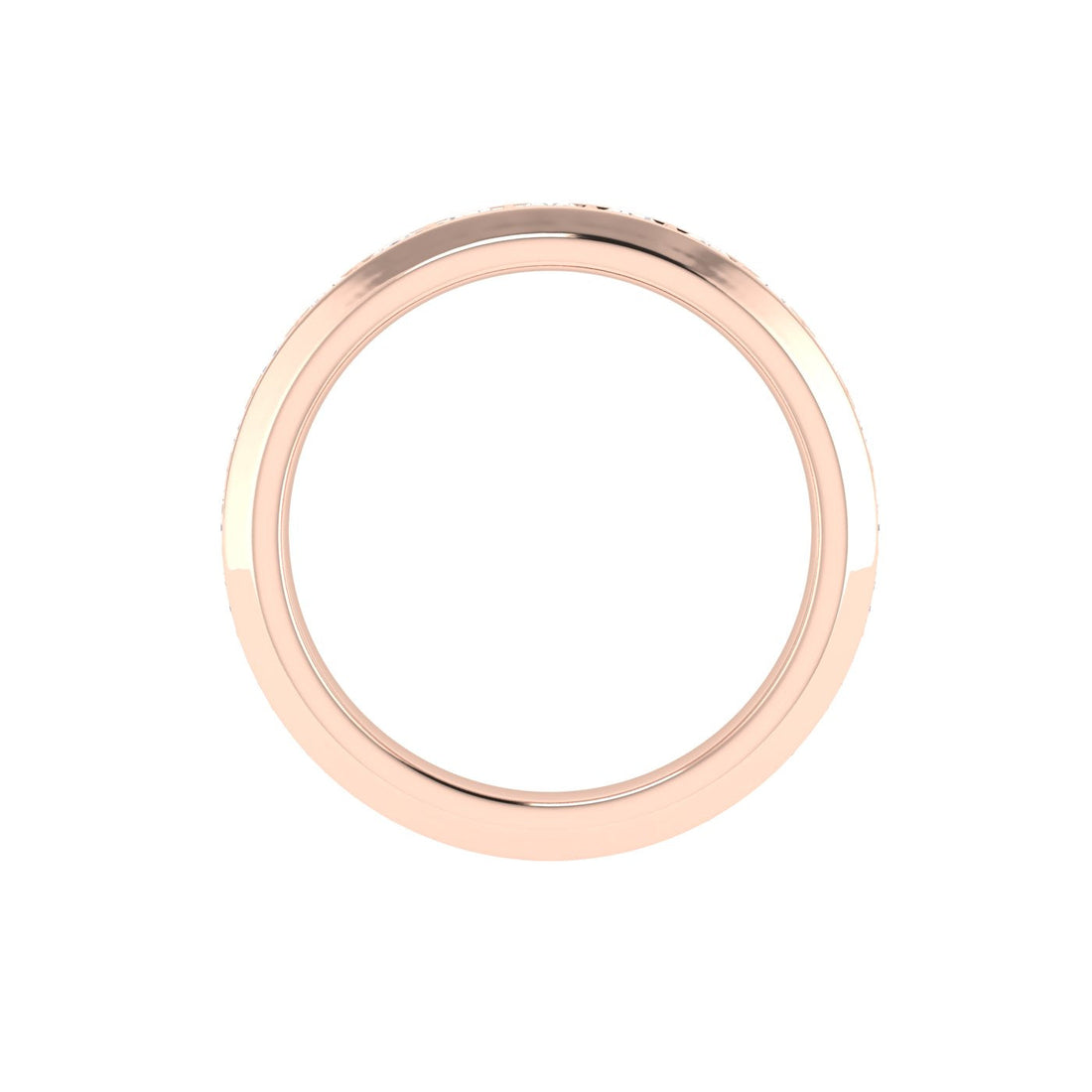 Pavé Moissanite Wedding Band Rose Gold