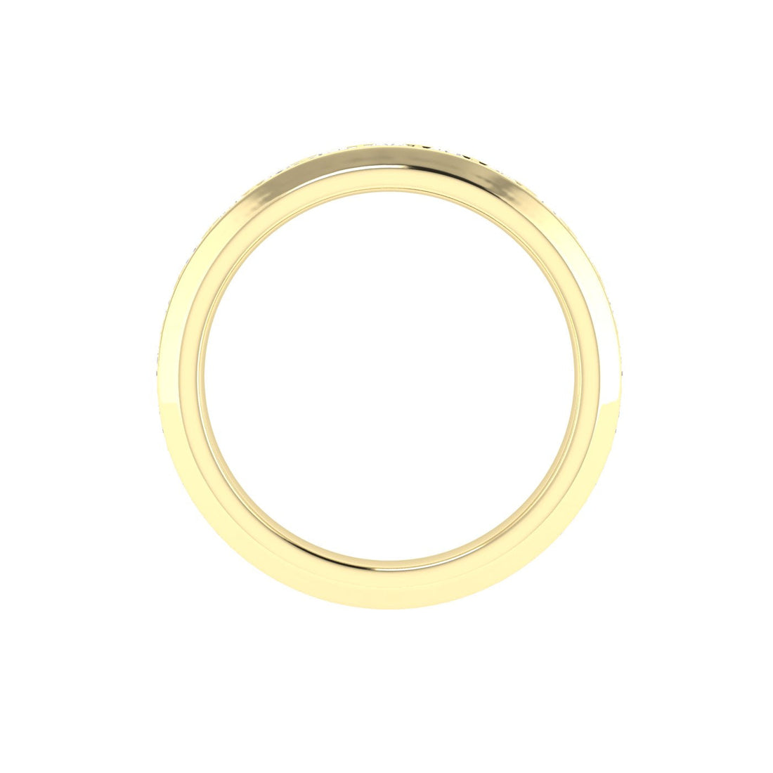 Pavé Moissanite Wedding Band Yellow Gold