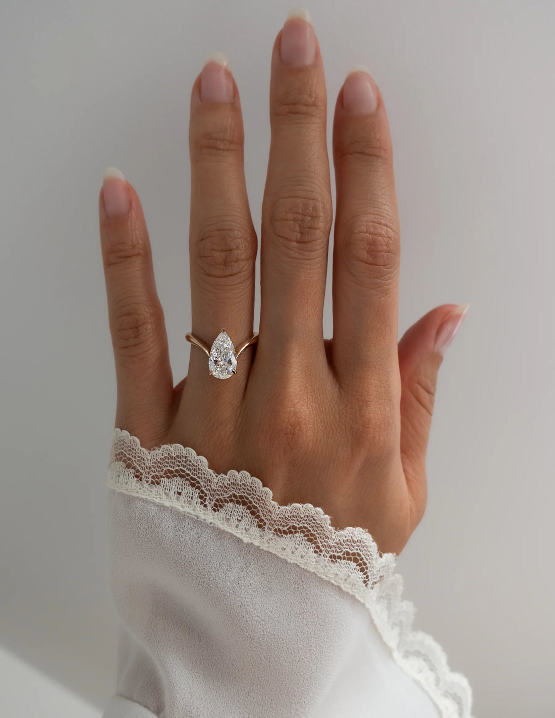 Pear Cut Moissanite Grande Eve Engagement Ring