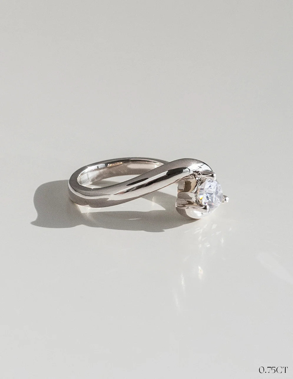 Pear Cut Moissanite Ocean-Inspired Engagement Ring