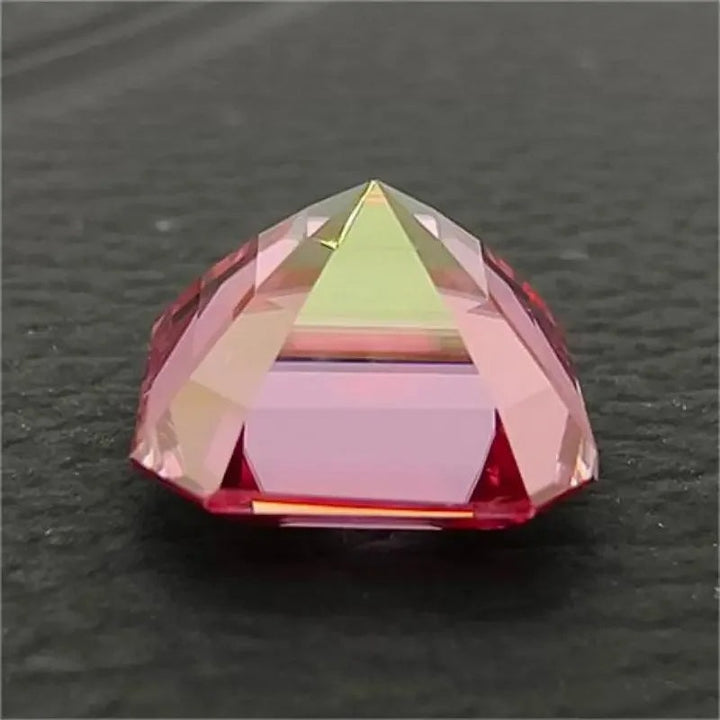 Pink Moissanite Asscher Shape Gemstones