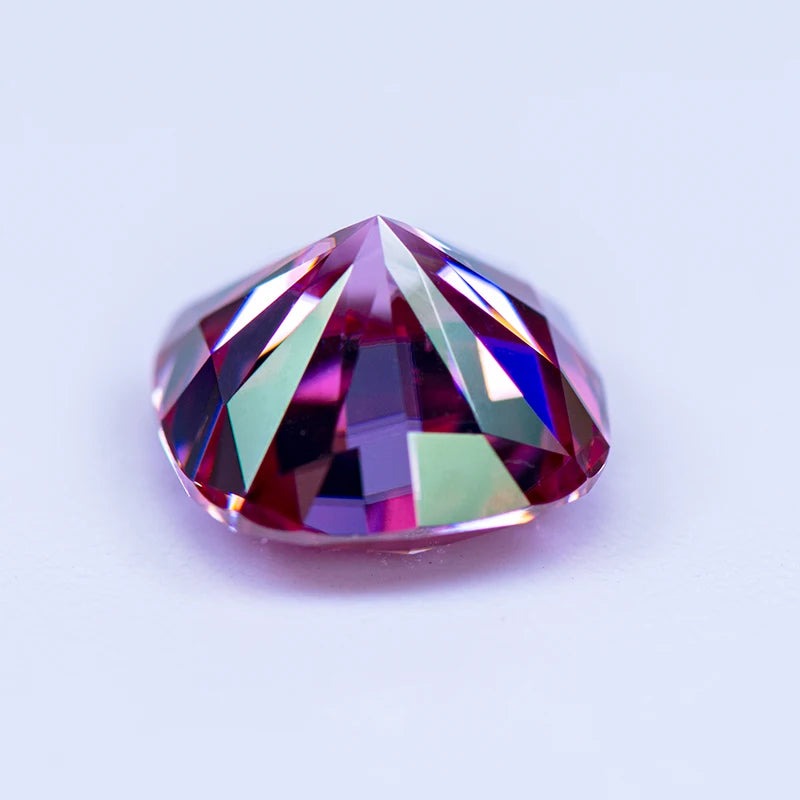 Pink Moissanite Cushion Shape Gemstones