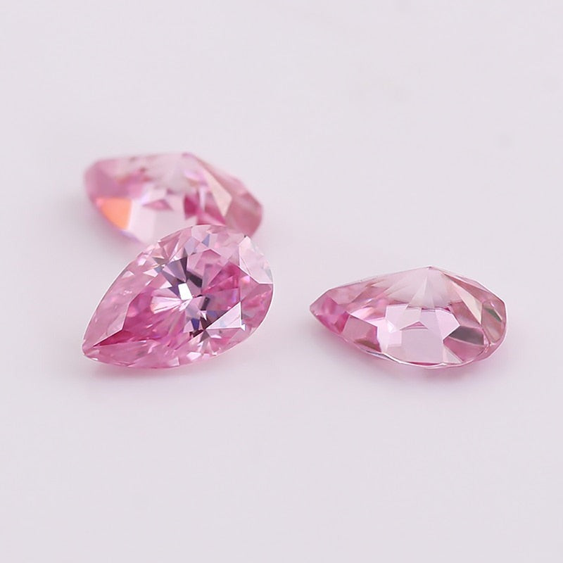 Pink Moissanite Pear Shape Gemstones 