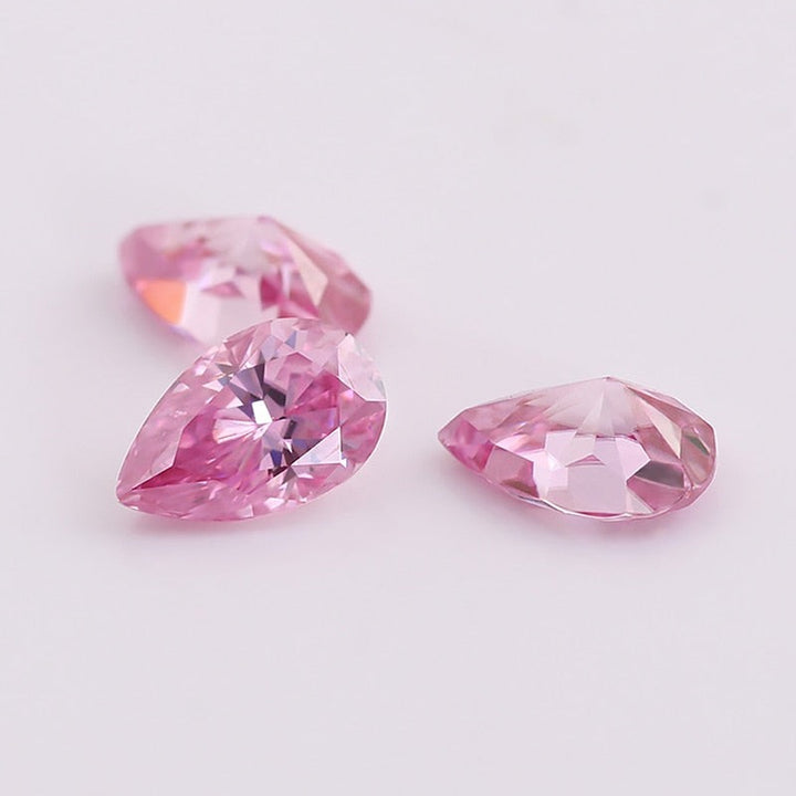 Pink Moissanite Pear Shape Gemstones 