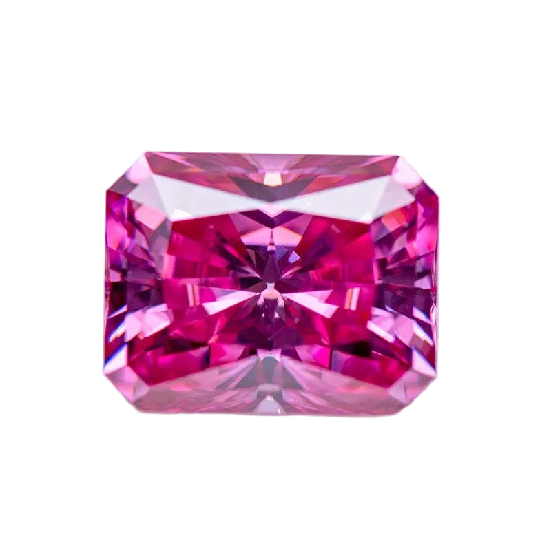 Pink Moissanite Radiant Shape Gemstones