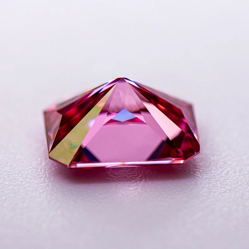 Pink Moissanite Radiant Shape Gemstones