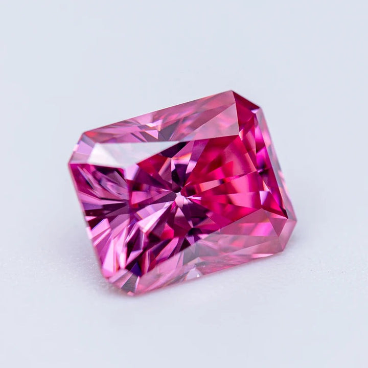 Pink Moissanite Radiant Shape Gemstones