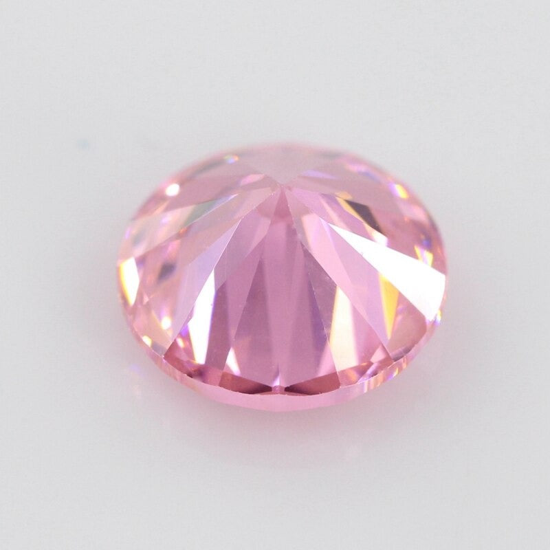 Pink Moissanite Round Shape Gemstones