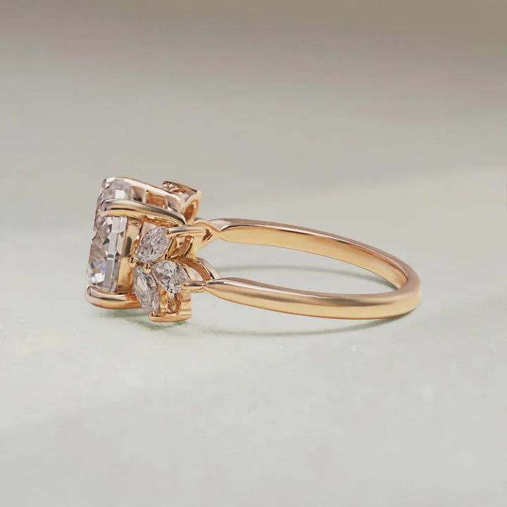 Portuguese Round Inspired Solitaire Lab Grown Engagement Ring