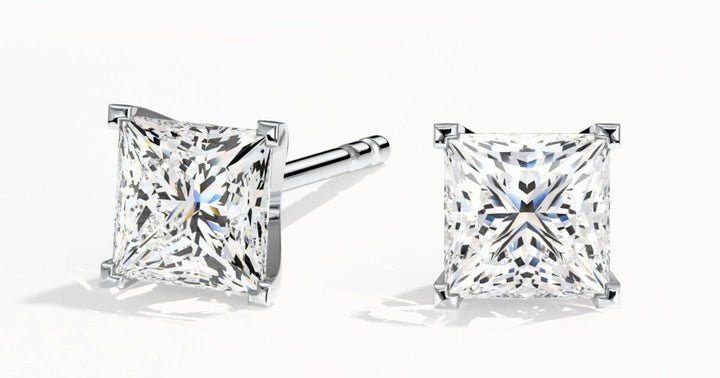 Princess Cut Lab Diamond Earrings