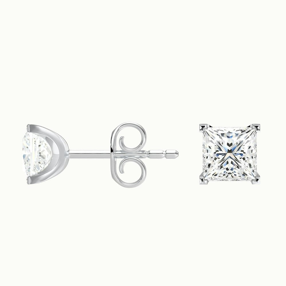 Princess Cut Lab Diamond Earrings