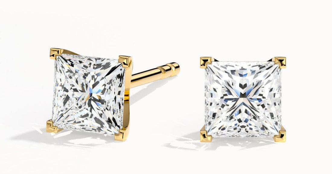 Princess Cut Lab Diamond Earrings