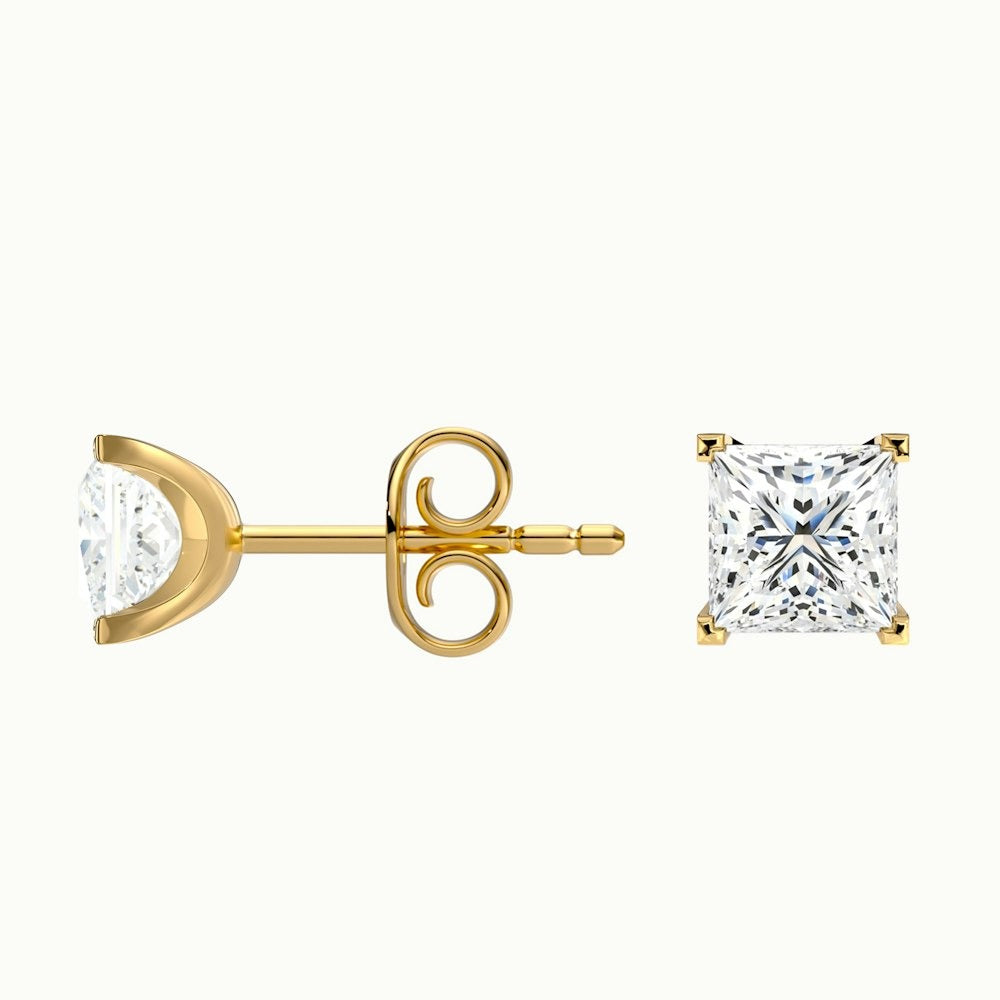 Princess Cut Lab Diamond Earrings