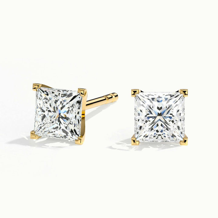 Princess Cut Lab Diamond Earrings