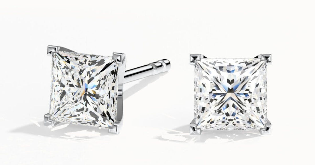 Princess Cut Moissanite Earrings