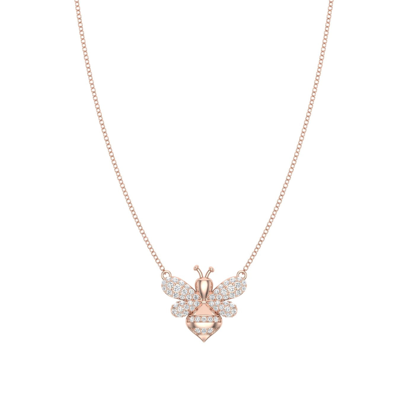 Queen Bee Moissanite Pendant Rose Gold