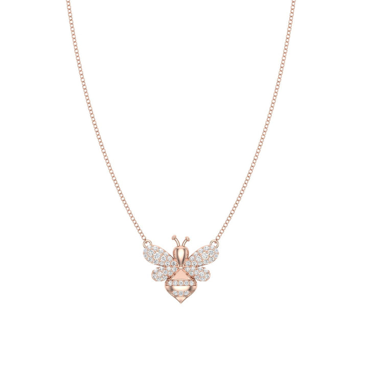 Queen Bee Moissanite Pendant Rose Gold