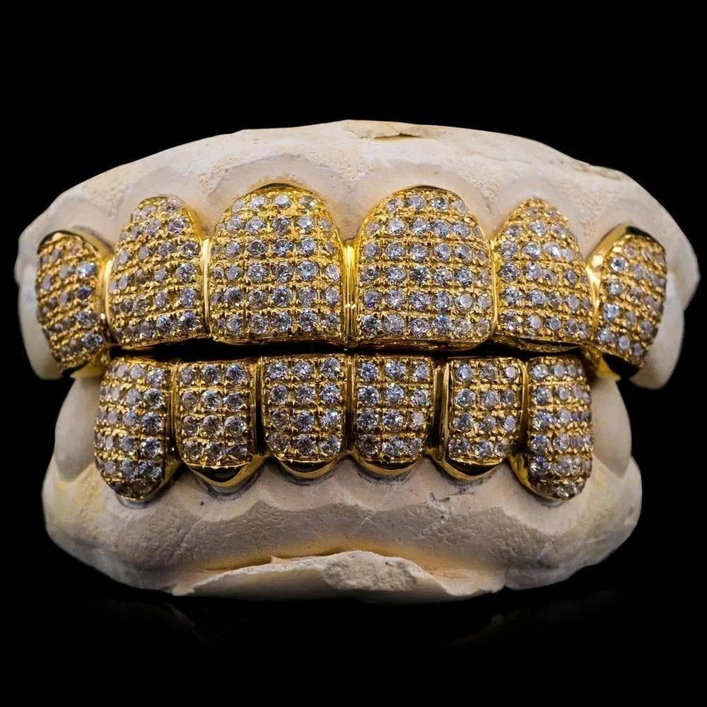 Real Moissanite Round Moissanite Teeth Grillz