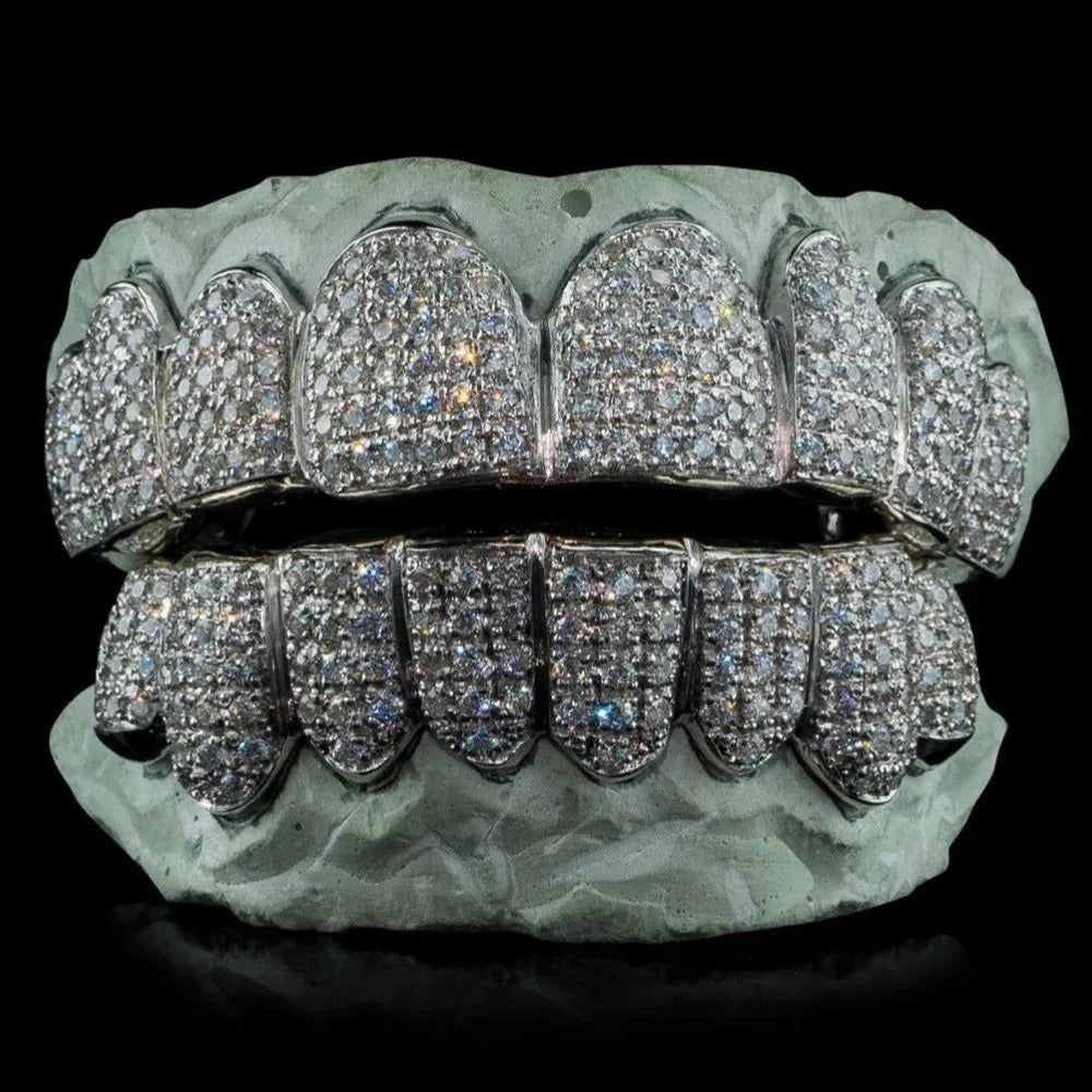 Real Moissanite Round Moissanite Teeth Grillz