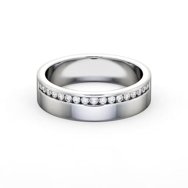 Reina 0.18ct Round Lab Diamond Channel Set Wedding Ring