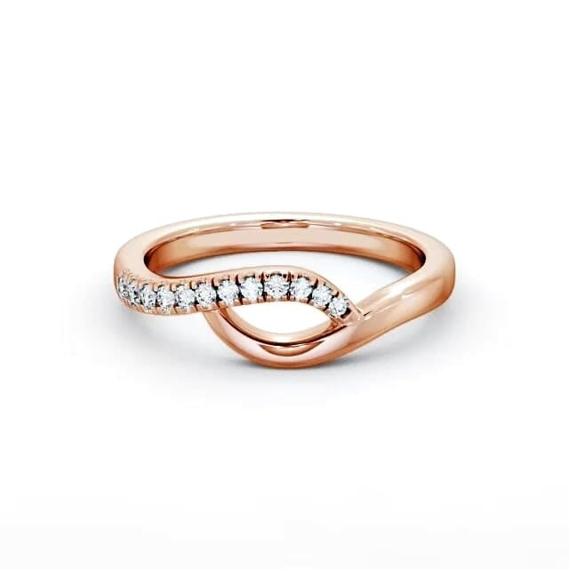 Reina Half Eternity 0.12ct Round Lab Diamond Overlapping Design Ring