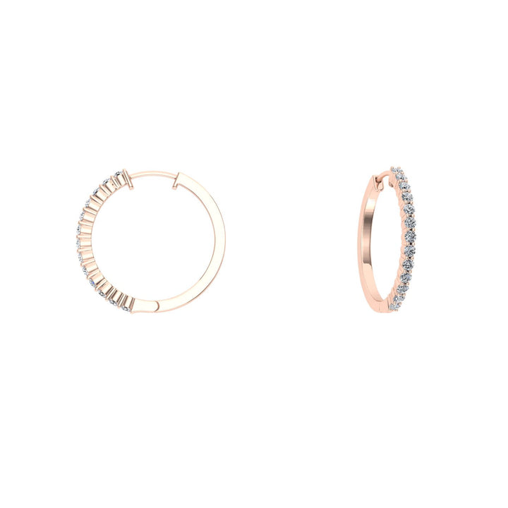 Medium Moissanite Hoops Rose Gold