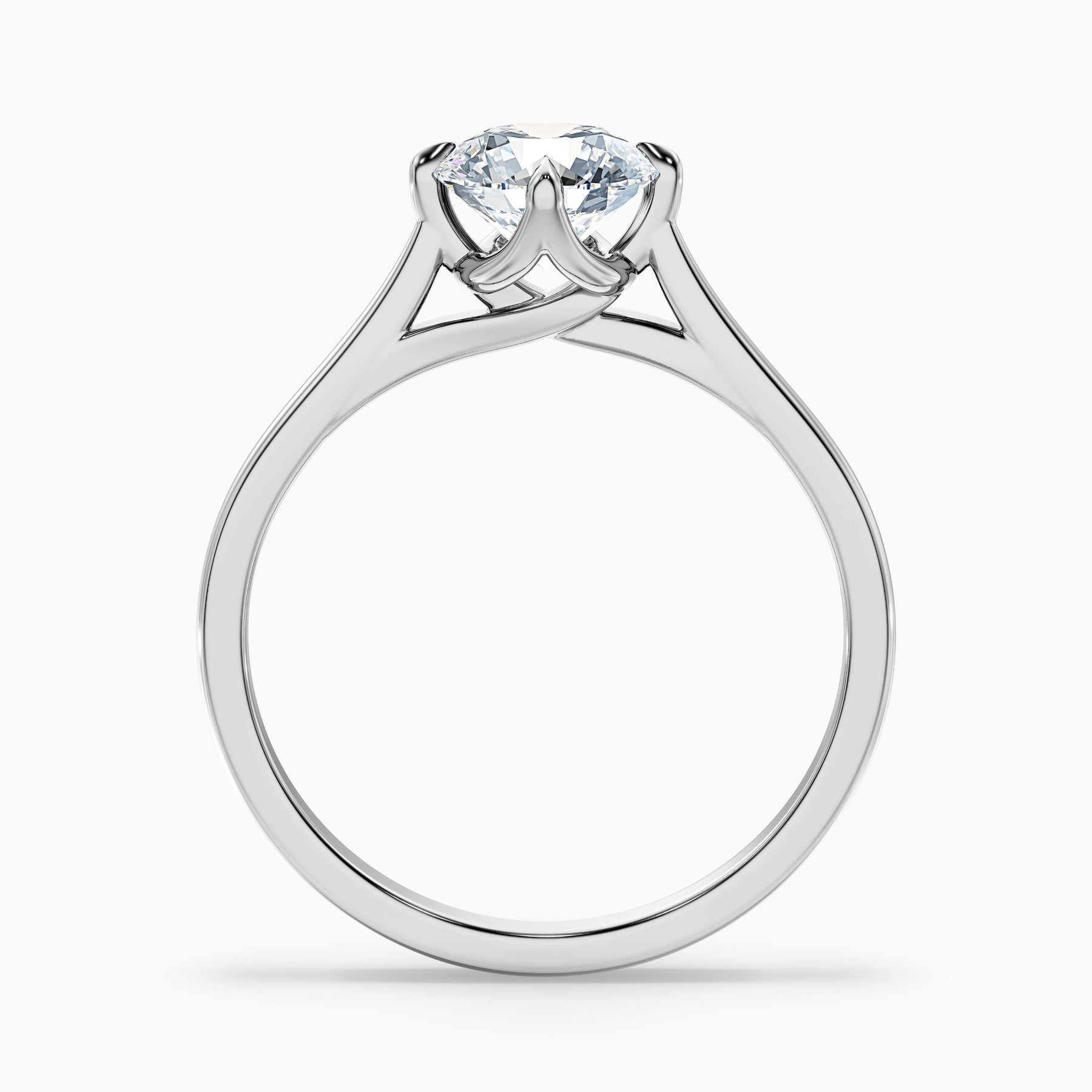 Rogue 1 Carat Round Cut Solitaire Lab Grown Engagement Ring in 10k White Gold
