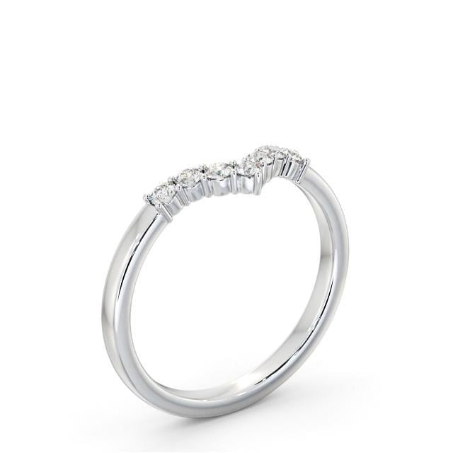 Rosa Ladies Round Lab Diamond 0.18ct Wishbone Wedding Ring