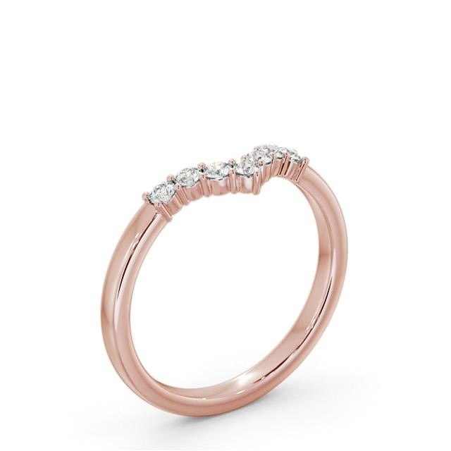 Rosa Ladies Round Lab Diamond 0.18ct Wishbone Wedding Ring