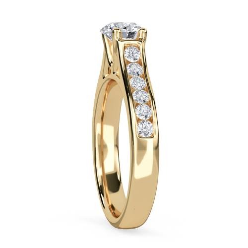 Round Shoulder Set Ring With Matching Band Lab Grown Diamond Ring