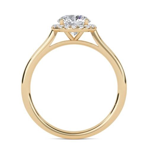 Round Single Halo Lab Grown Diamond Ring