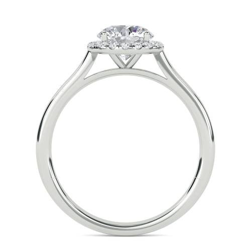 Round Single Halo Lab Grown Diamond Ring