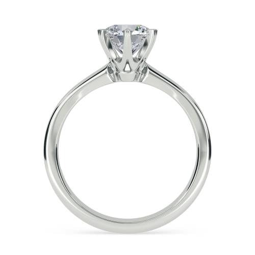 Round Six Prong Solitaire Lab Grown Diamond Ring