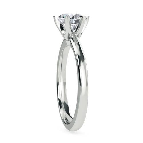 Round Six Prong Solitaire Lab Grown Diamond Ring