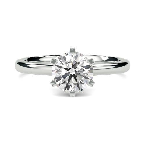 Round Six Prong Solitaire Lab Grown Diamond Ring